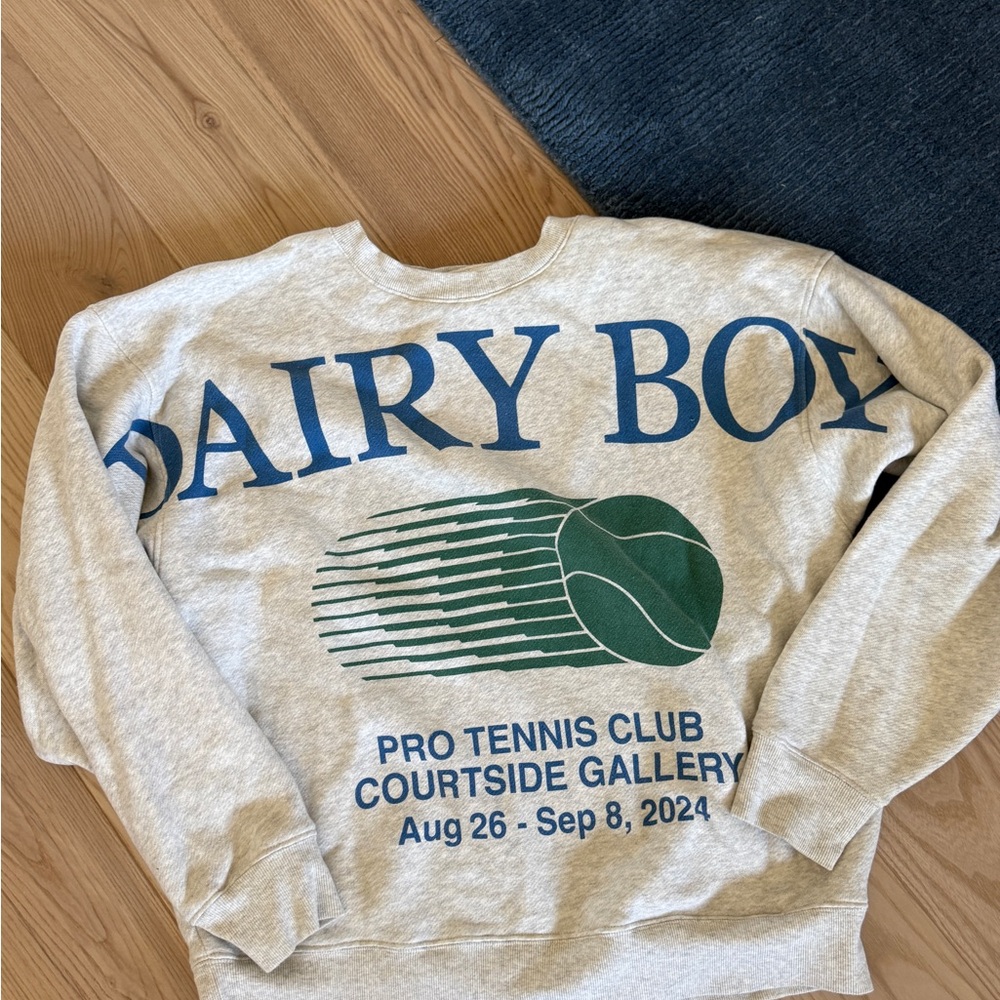 Dairy Boy grey tennis Sweatshirt